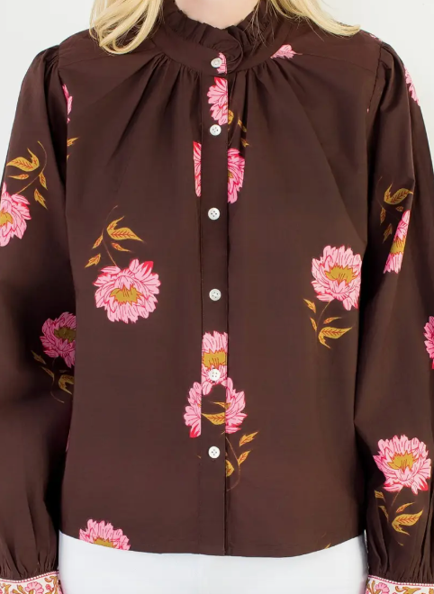 Brown floral Top