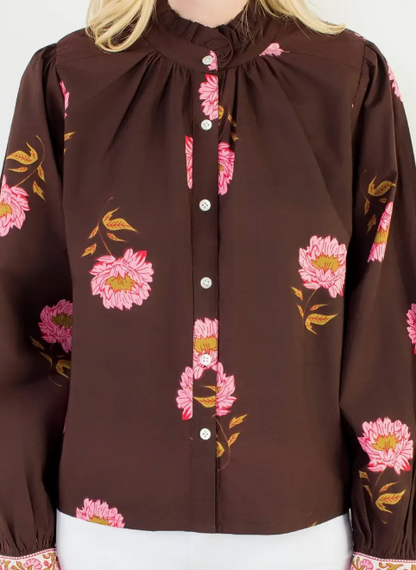 Brown floral Top
