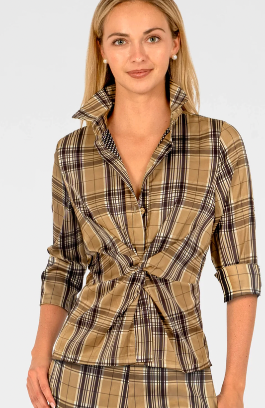 Twist & Shout Top - Belgravia Plaid