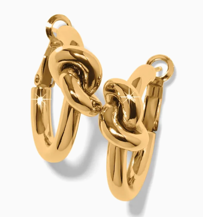 Interlok Single Knot Hoop Earrings