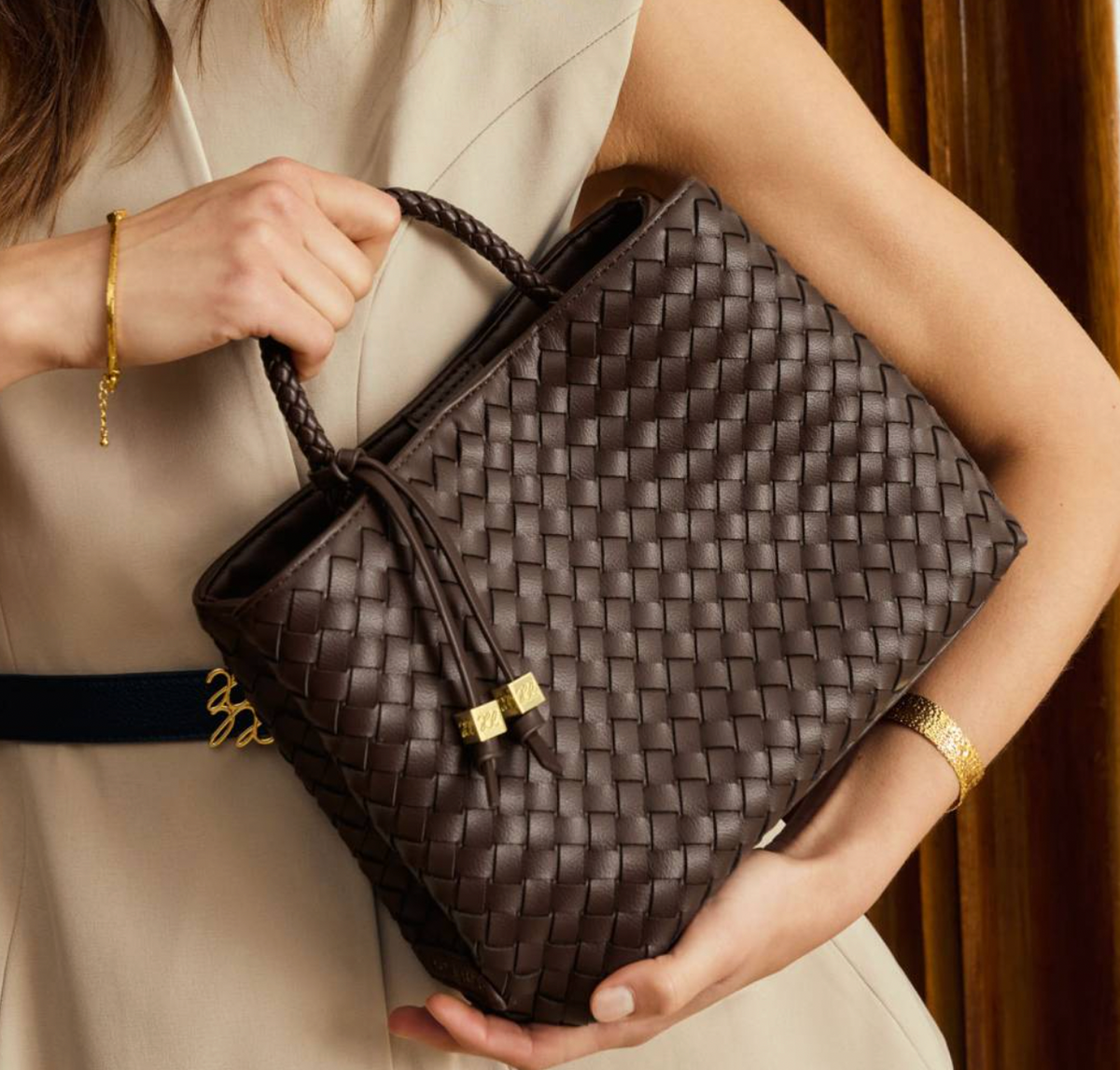 Nova Hand Woven Top Handle Bag