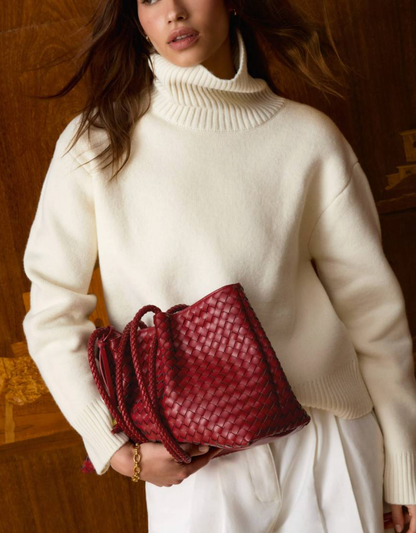 Nova Hand Woven Small Shoulder Tote