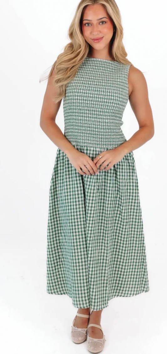 The Kendra Midi Dress - Green