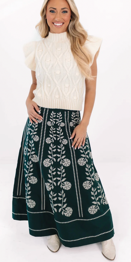 Maelen Midi Skirt Hunter