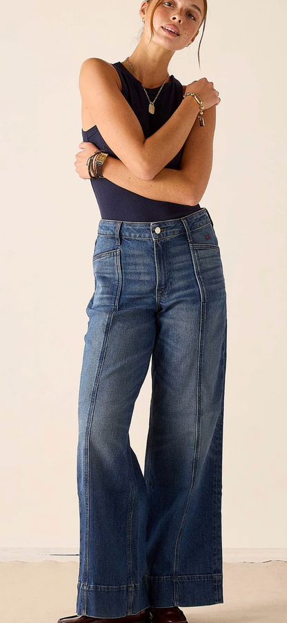 Kate Front Seam Wide Leg Jeans