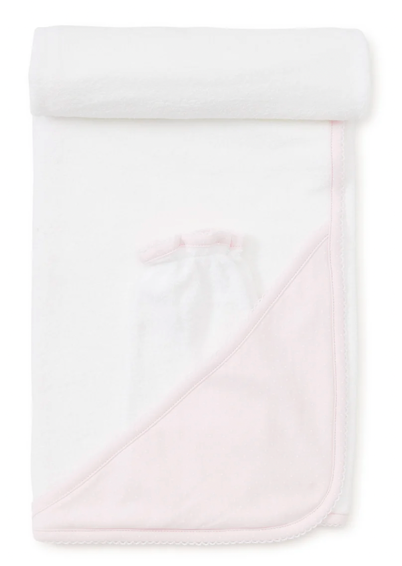 Pink/White New Kissy Dots Hooded Towel & Mitt Set