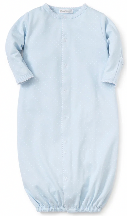 Blue/White New Kissy Dots Print Converter Gown