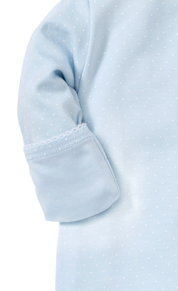 Blue/White New Kissy Dots Print Converter Gown