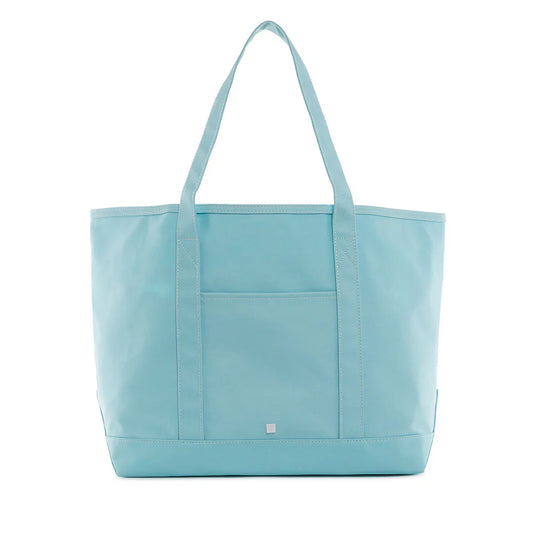 MAXI TOTE - COATED CANVAS Large LAKE BLUE
