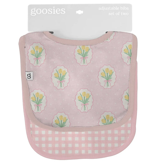 Fancy Tulips (Cottage Pink) Bib Set