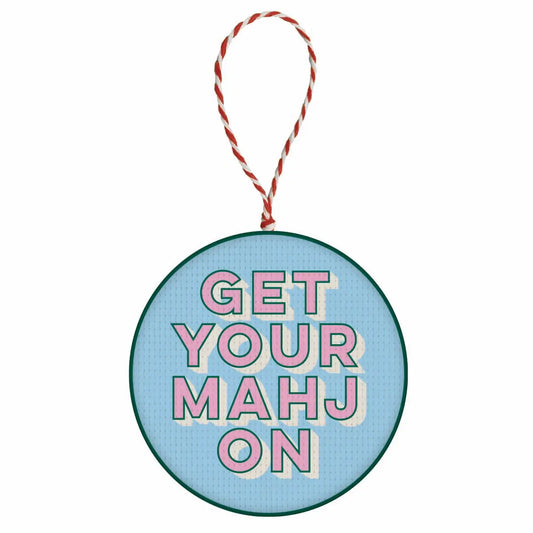 Ornament | Get Your Mahj On Embroidered Ornament Mahjong