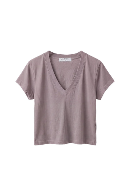 alanis recycled cotton v neck tee