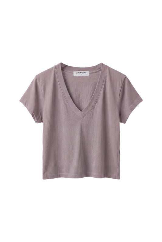 alanis recycled cotton v neck tee