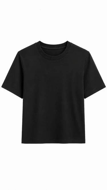 Atlas heavy jersey crewneck tee Black