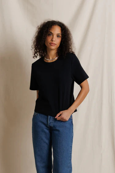 Atlas heavy jersey crewneck tee Black