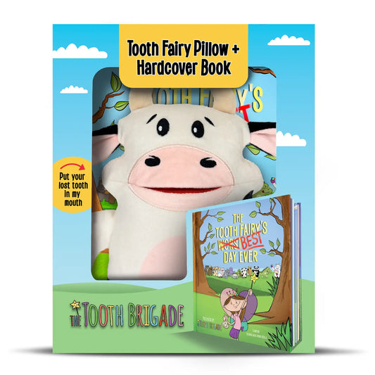 Tooth Fairy Pillow + Book Gift Set
