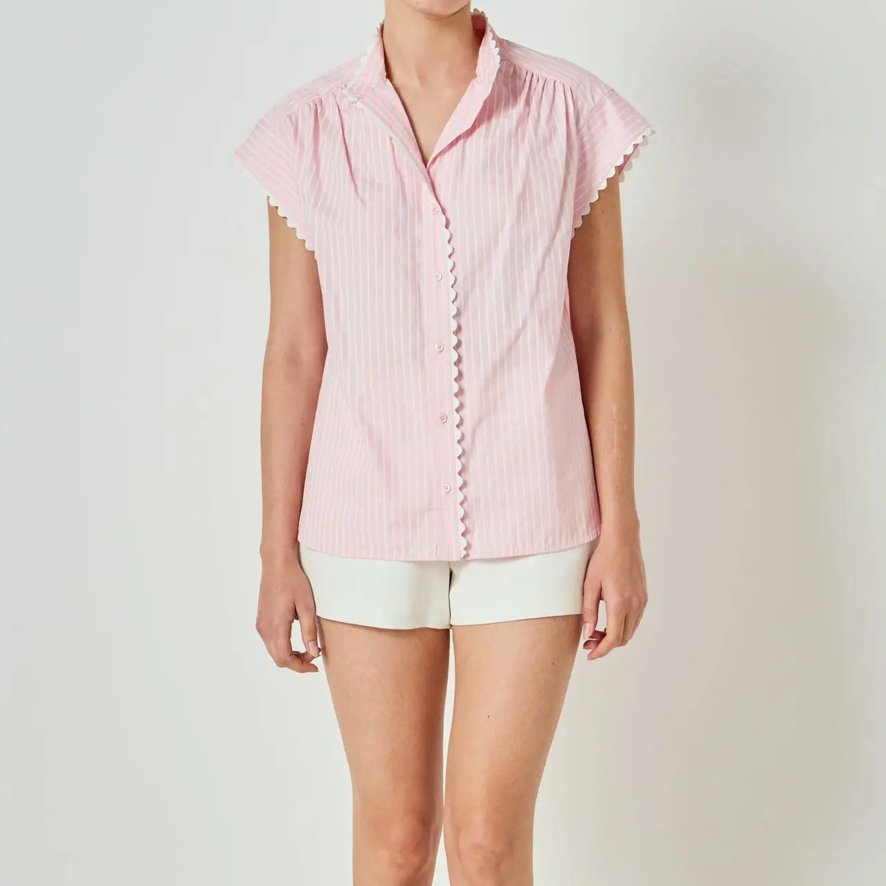 Ric Rac Striped Short Sleeve Top
