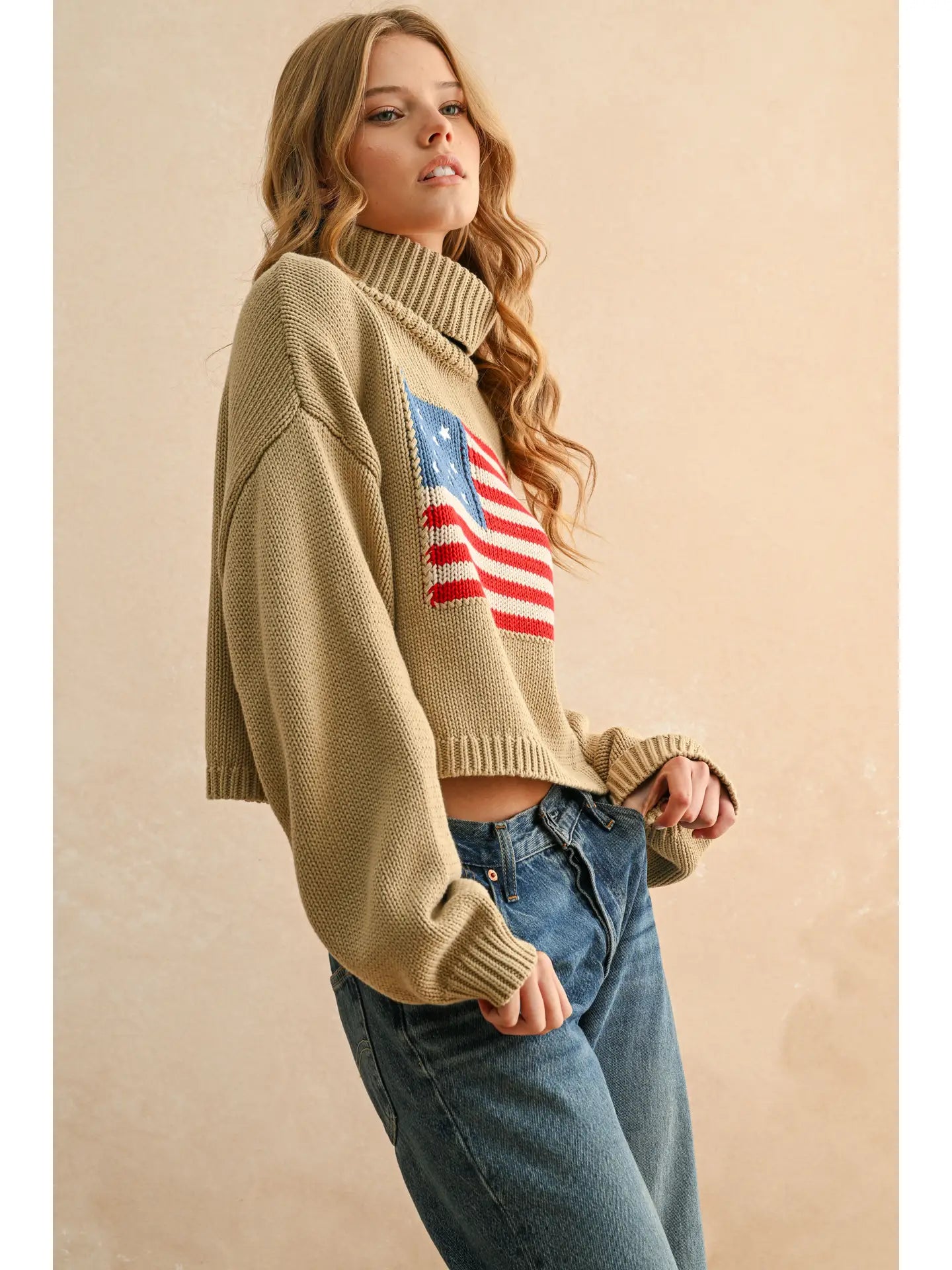 American Flag Turtleneck
