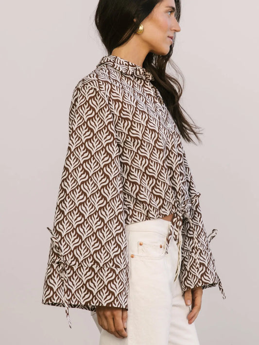 Sail Button-Up - Chocolate Flora