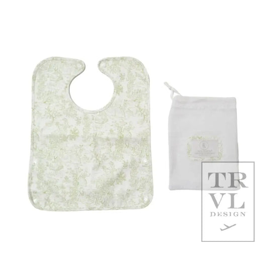 Bunny Toile Green Bib