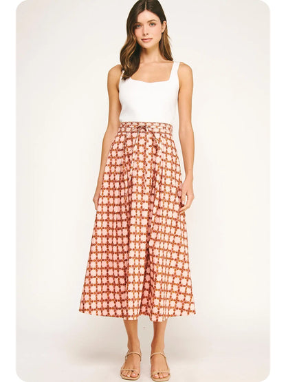Print Midi Skirt