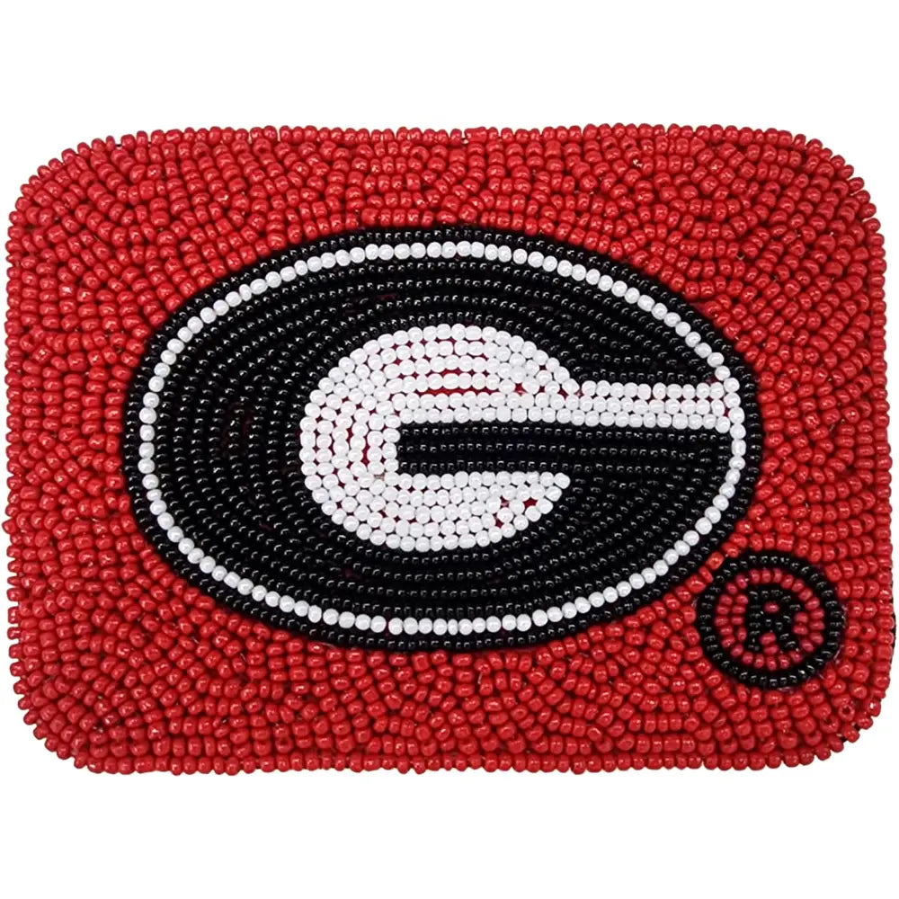 Georgia Bulldog Beaded Card Holder