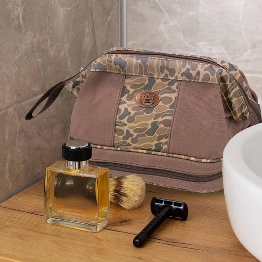 Auburn Tigers Camo Canvas Toiletry Bag.