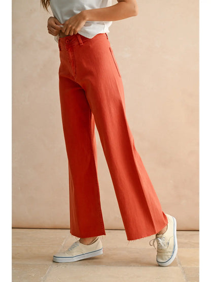 Straight Wide Leg Denim Pants