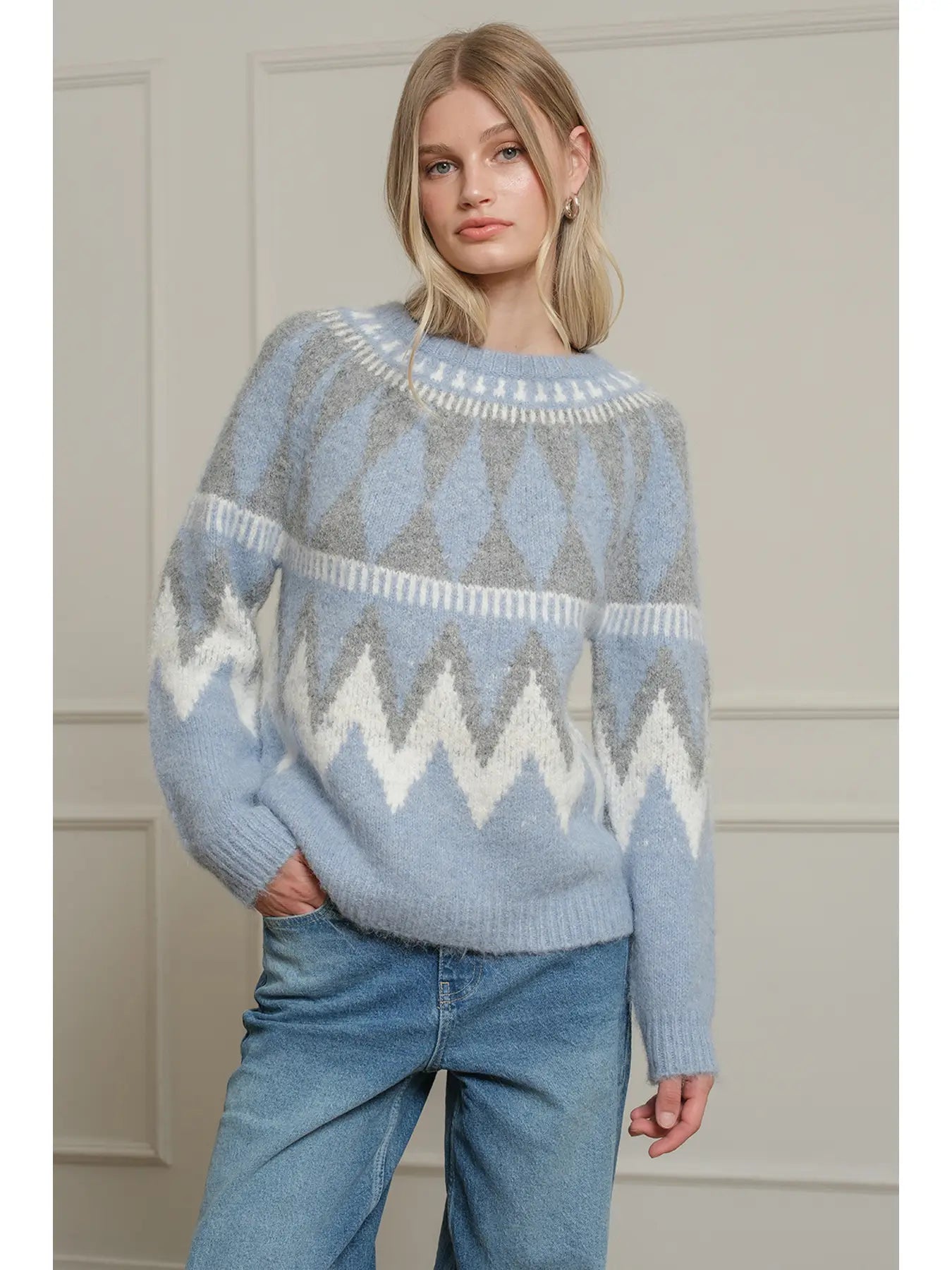 Alpine Diamond Jacquard Sweater