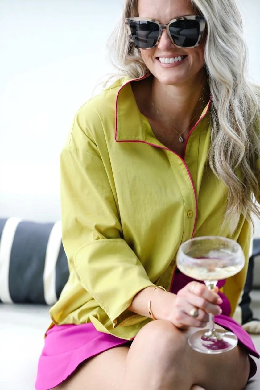 The Piper – Chartreuse/Hot Pink