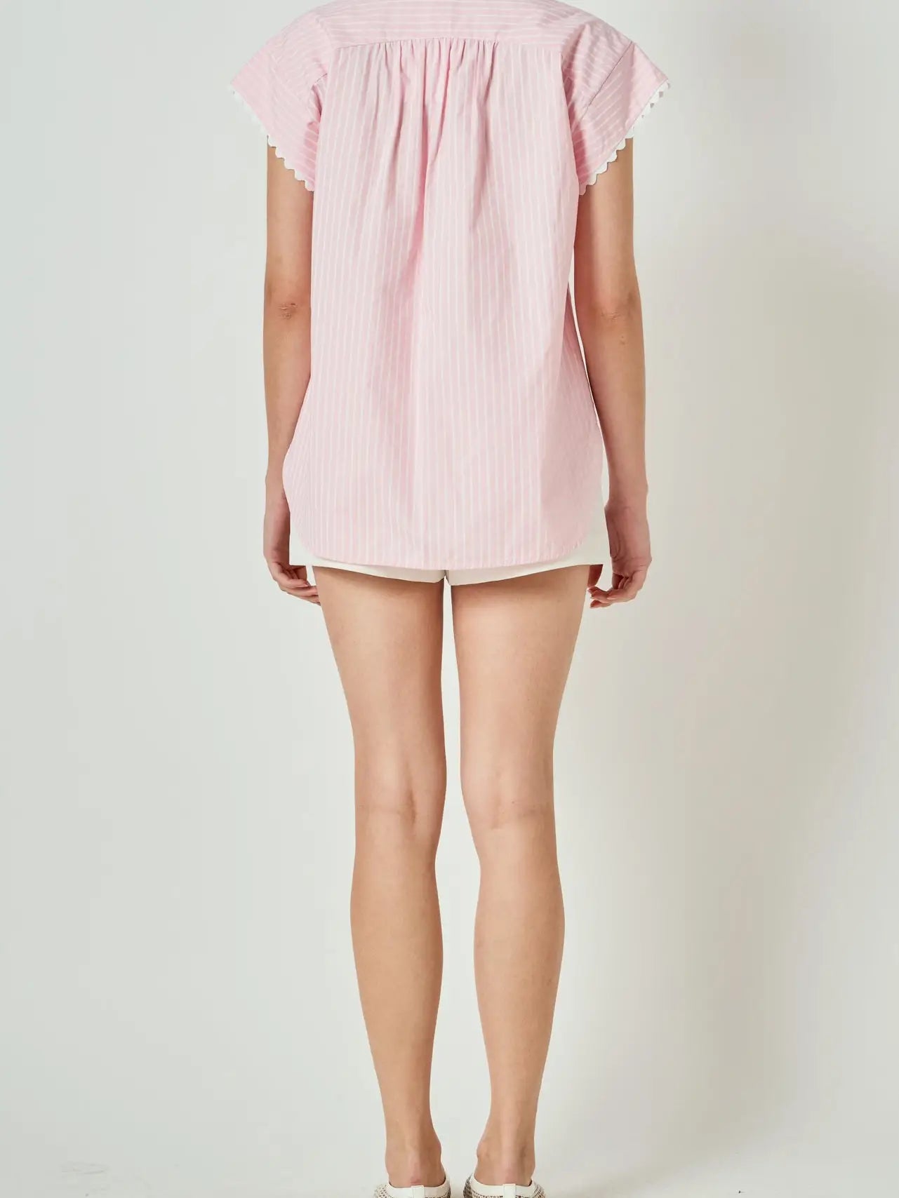 Ric Rac Striped Short Sleeve Top
