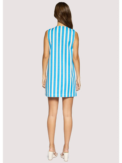 Crete Reverie Mini Dress - Summer Blue Stripe