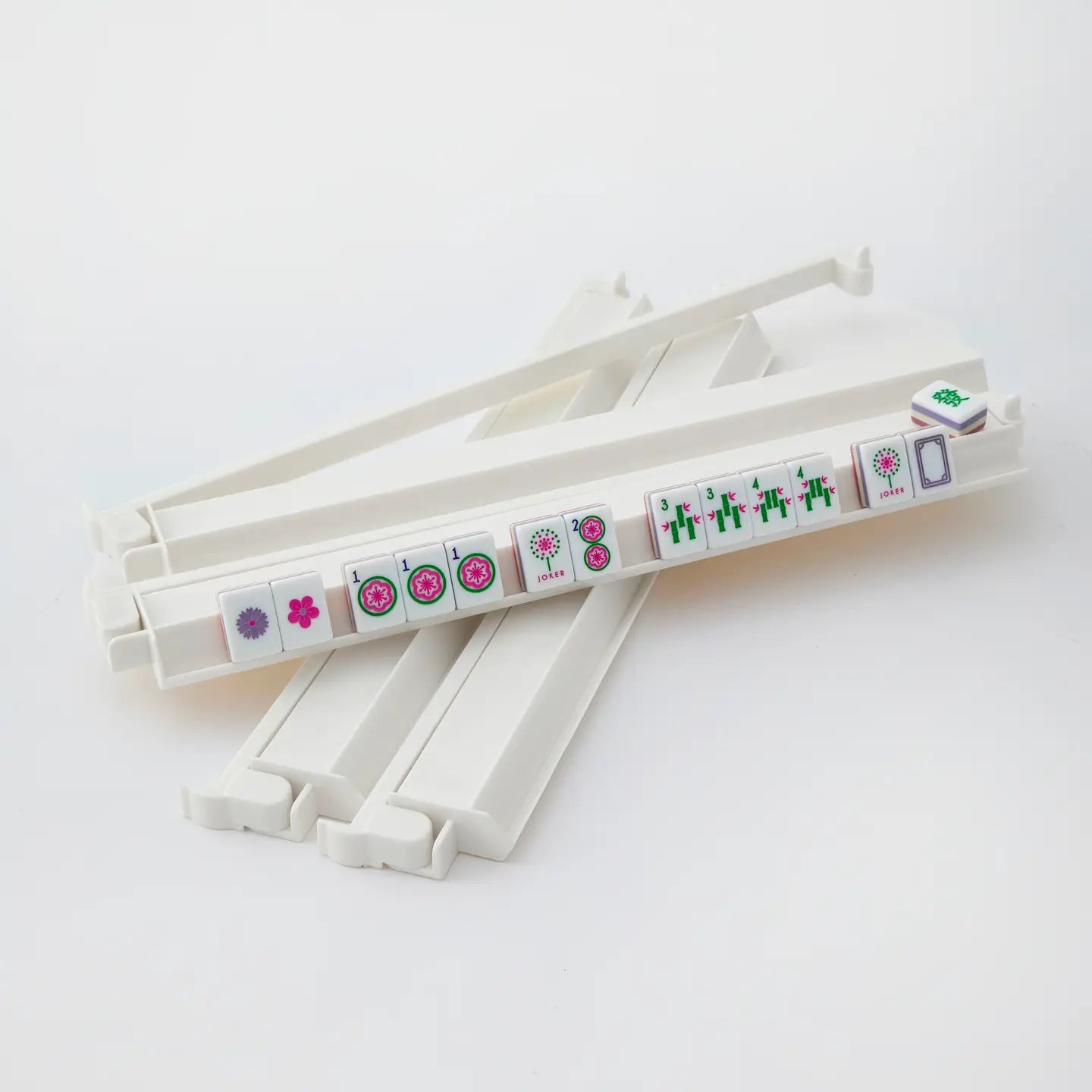 White Acrylic Rack and Pusher Set
