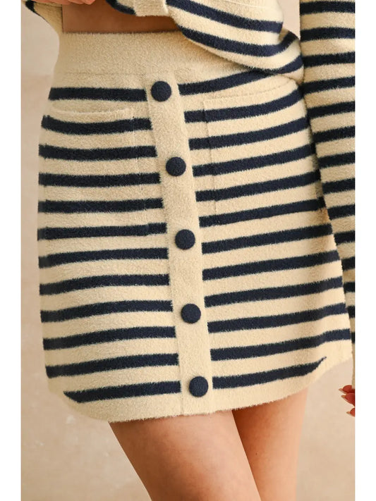 Stripe Knitted Skirt