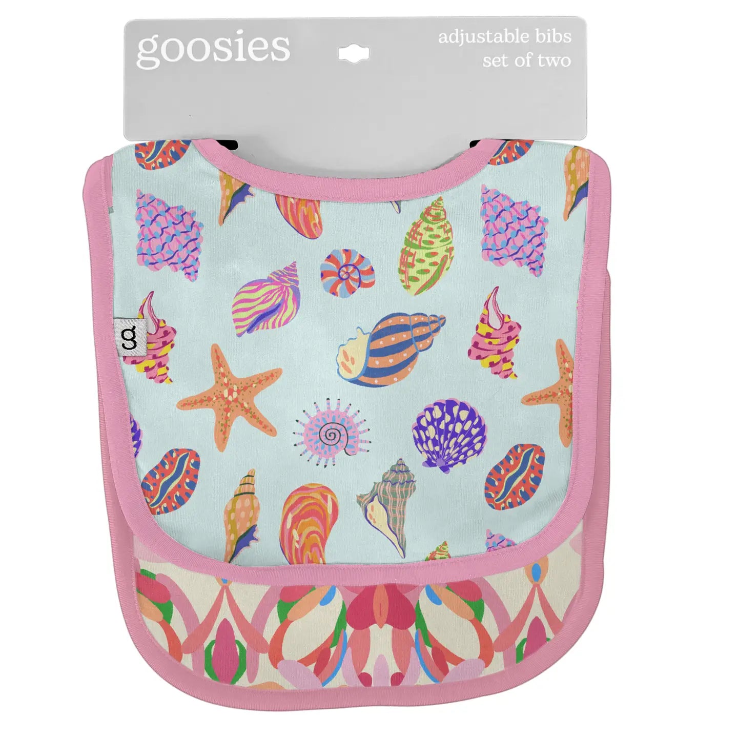 Beach Seashells Bib Set