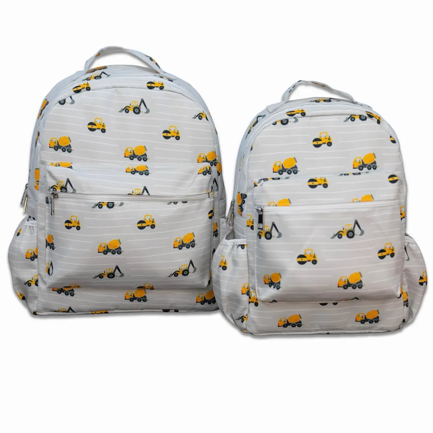Boys Backpack - Construction On Grey