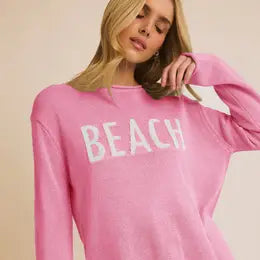 Pink Sweater Beach