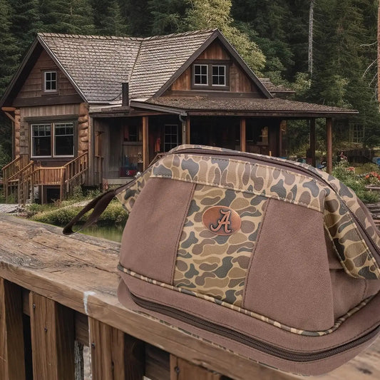 Alabama Crimson Tide Camo Canvas Toiletry Bag.