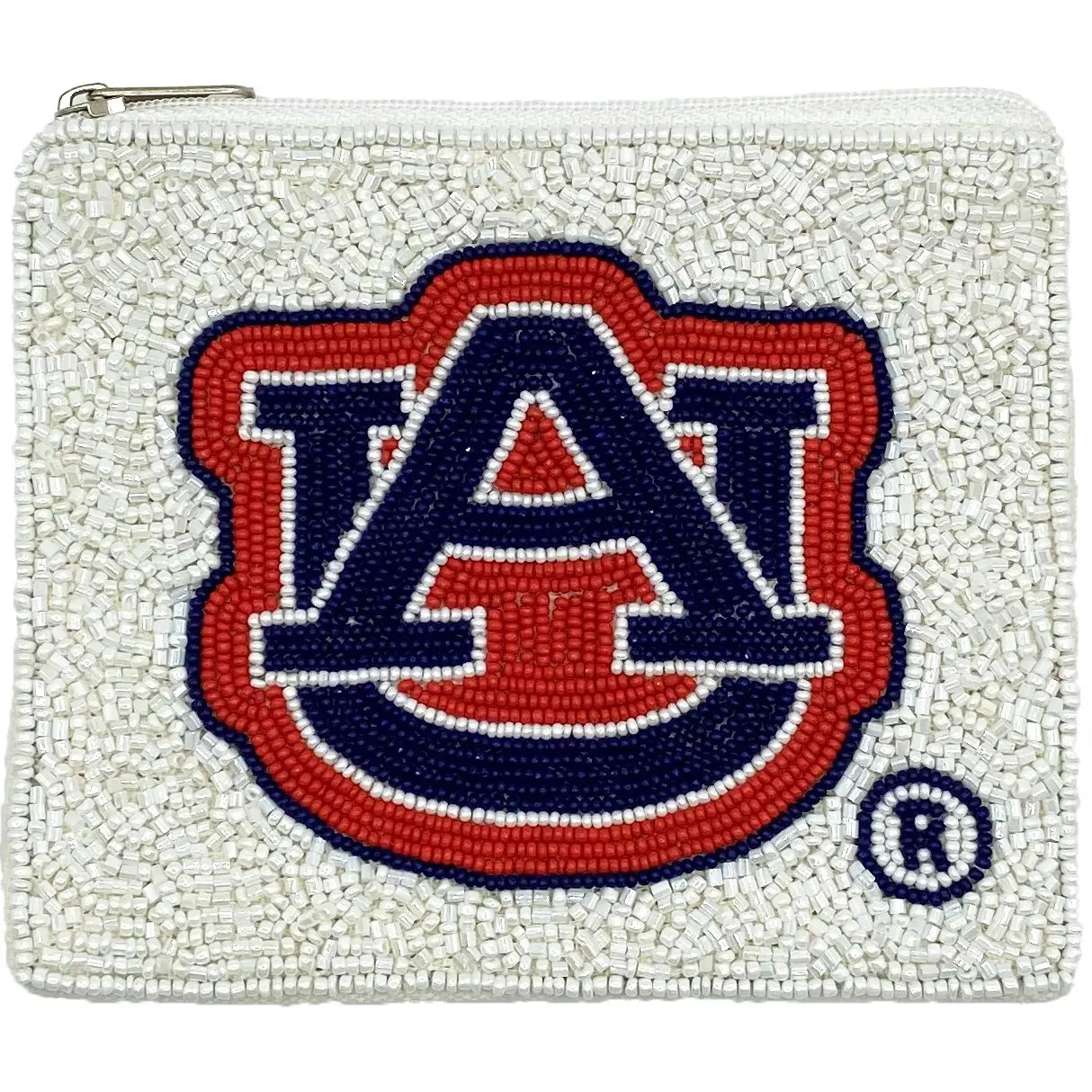 Au White Beaded Coin Pouch