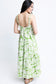 Palm Leaf Ibiza Tier Maxi Dress