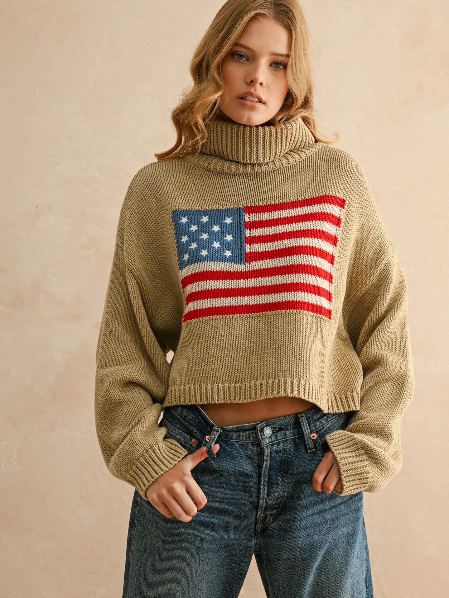 American Flag Turtleneck