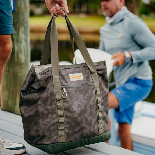 Pursuit 30L Tote in Fossil Foxhole Camo