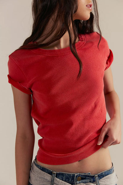 We The Free Atlas Crew Tee Fiery Red