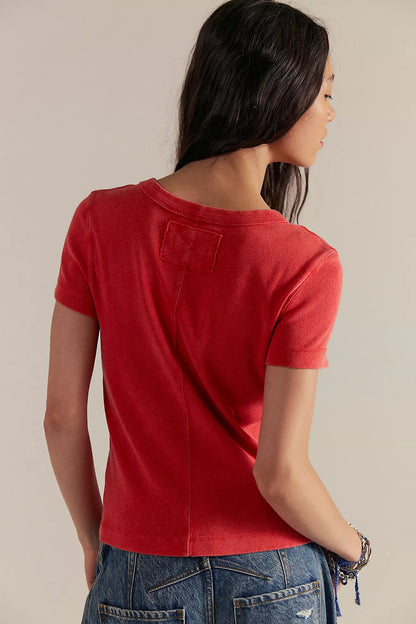 We The Free Atlas Crew Tee Fiery Red
