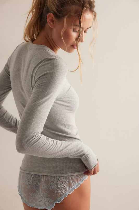 So Soft Seamless Modal Long Sleeve Heather Grey