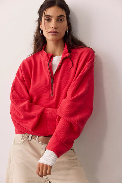 We The Free Celeste Quarter Zip Salsa