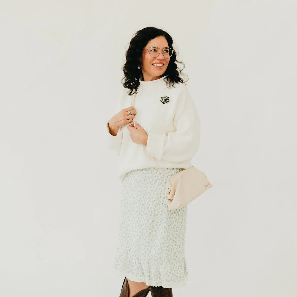 Lacy Woven Frame Crossbody Bag
