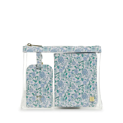 Luxe Saffiano 3 Piece Travel Set - Hamptons Floral - Trvl Design