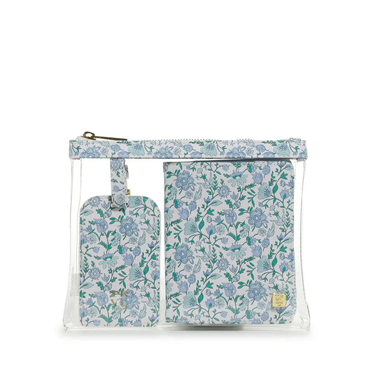 Luxe Saffiano 3 Piece Travel Set - Hamptons Floral - Trvl Design