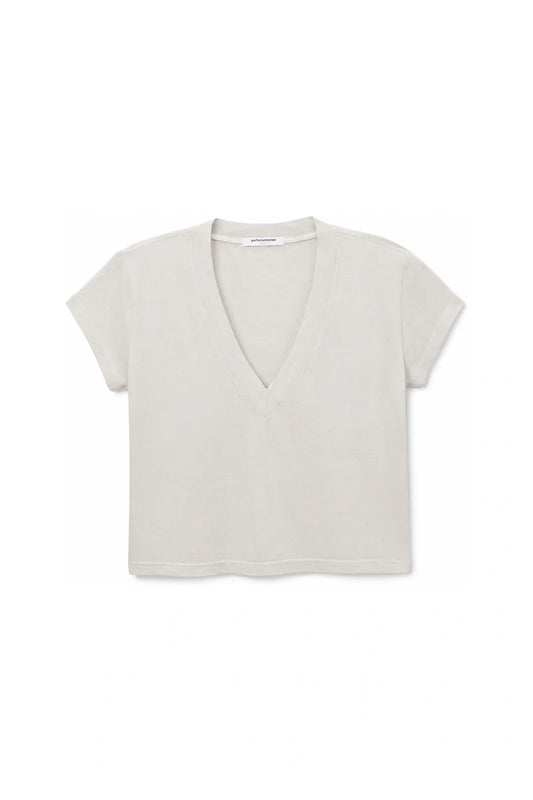 alanis recycled cotton v neck tee